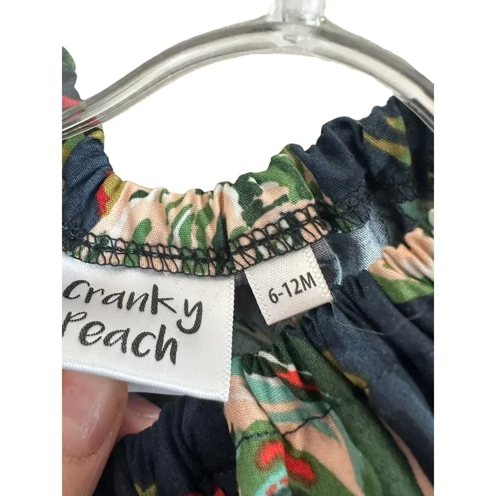 cranky peach floral multicolor